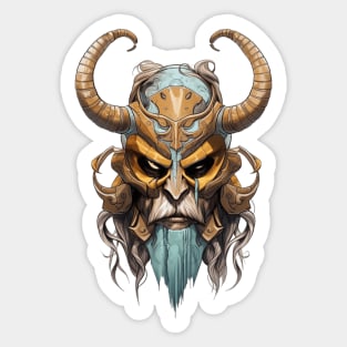 Valhalla Nordic Viking Warrior Sticker